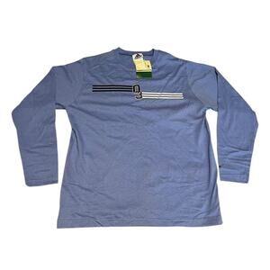 NWT 1990s Vintage Adidas Made In USA Blue Long sleeve 0-3